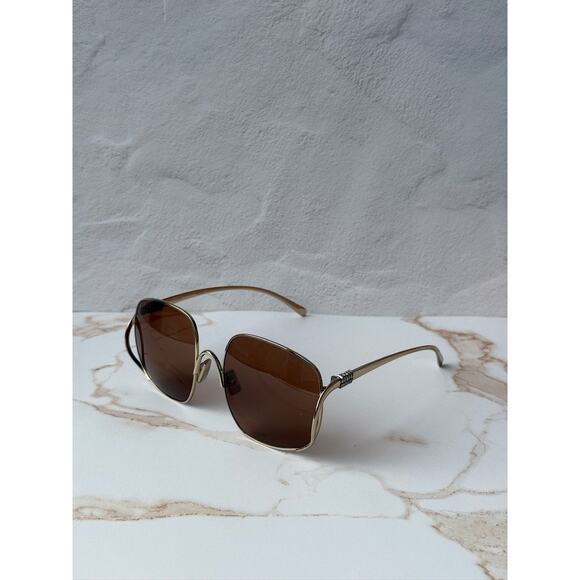 NEW Miu Miu MU A57S Oversized Sunglasses in Gold Brown $637 main image 7